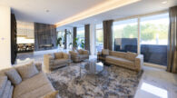Einzigartige Villa mit Aufzug, Außenpool, Heimkino, Luxus-Interior in Alt-Meererbusch - Wohnen mit Blick in den Garten